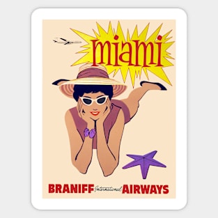 Miami Travel Poster Sticker